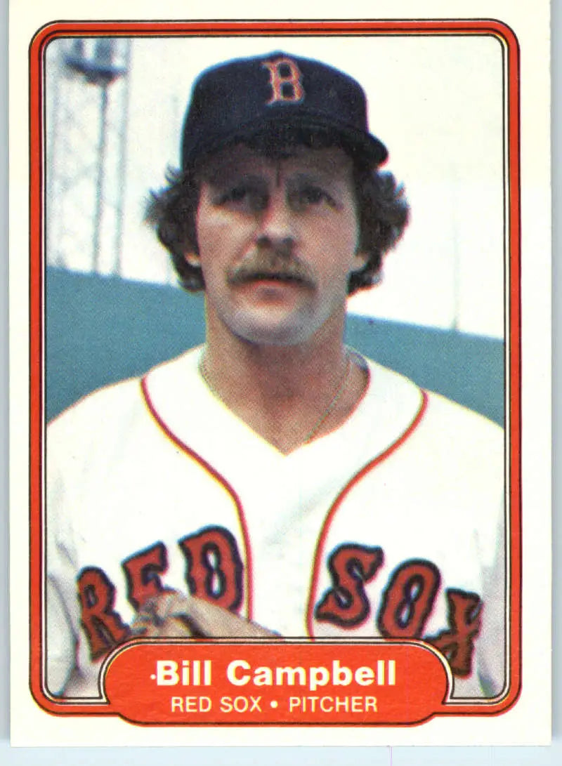 1982 Fleer #289 Bill Campbell EX Excellent Boston Red Sox Baseball Card - Baseball Card Single