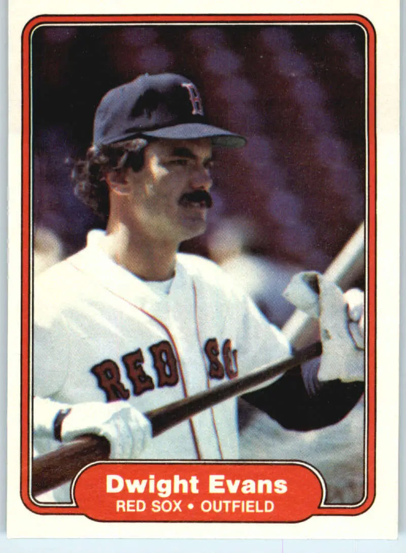 1982 Fleer #293 Dwight Evans EX Excellent Boston Red Sox Baseball Card - Baseball Card Single