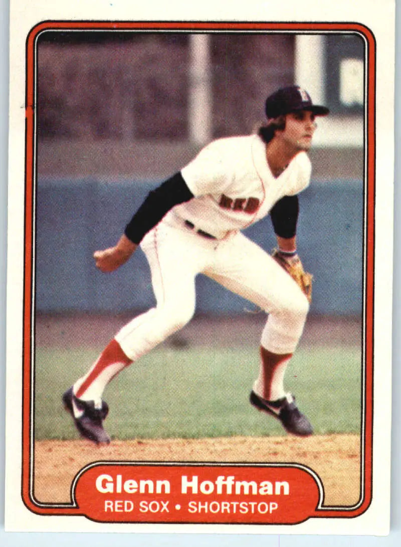 1982 Fleer #296 Glenn Hoffman EX Excellent Boston Red Sox Baseball Card - Baseball Card Single
