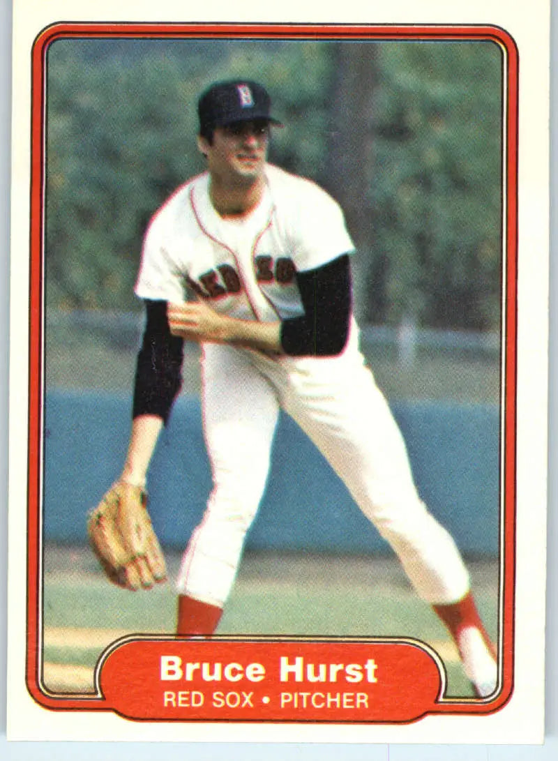 1982 Fleer #297 Bruce Hurst EX Excellent Boston Red Sox Baseball Card - Baseball Card Single