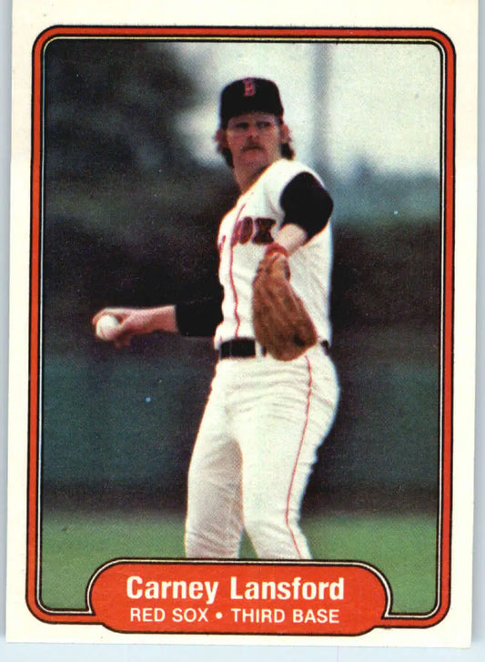 1982 Fleer #298 Carney Lansford EX Excellent Boston Red Sox Baseball Card - Baseball Card Single