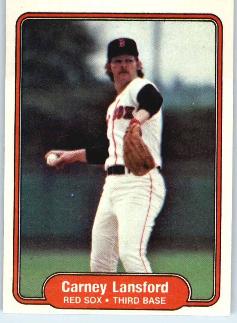 1982 Fleer #298 Carney Lansford EX Excellent Boston Red Sox Baseball Card - Baseball Card Single