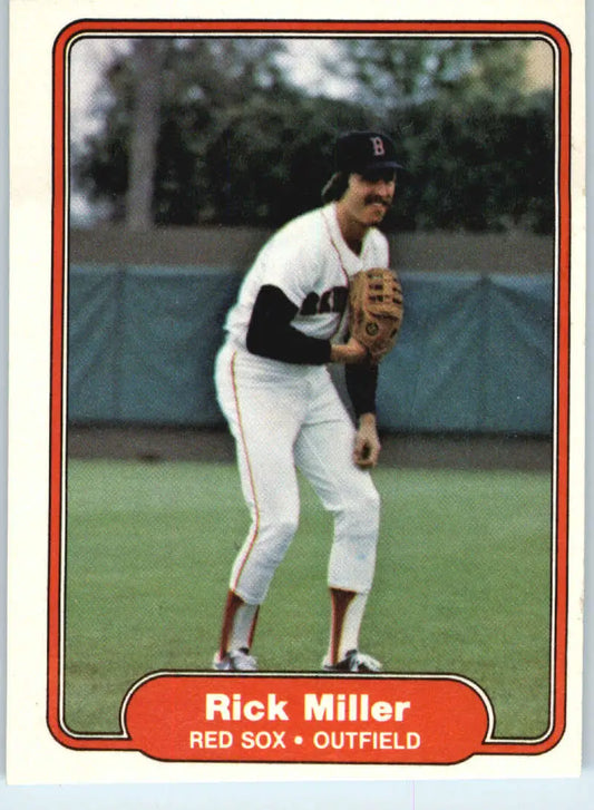 1982 Fleer #299 Rick Miller EX Excellent Boston Red Sox Baseball Card - Baseball Card Single