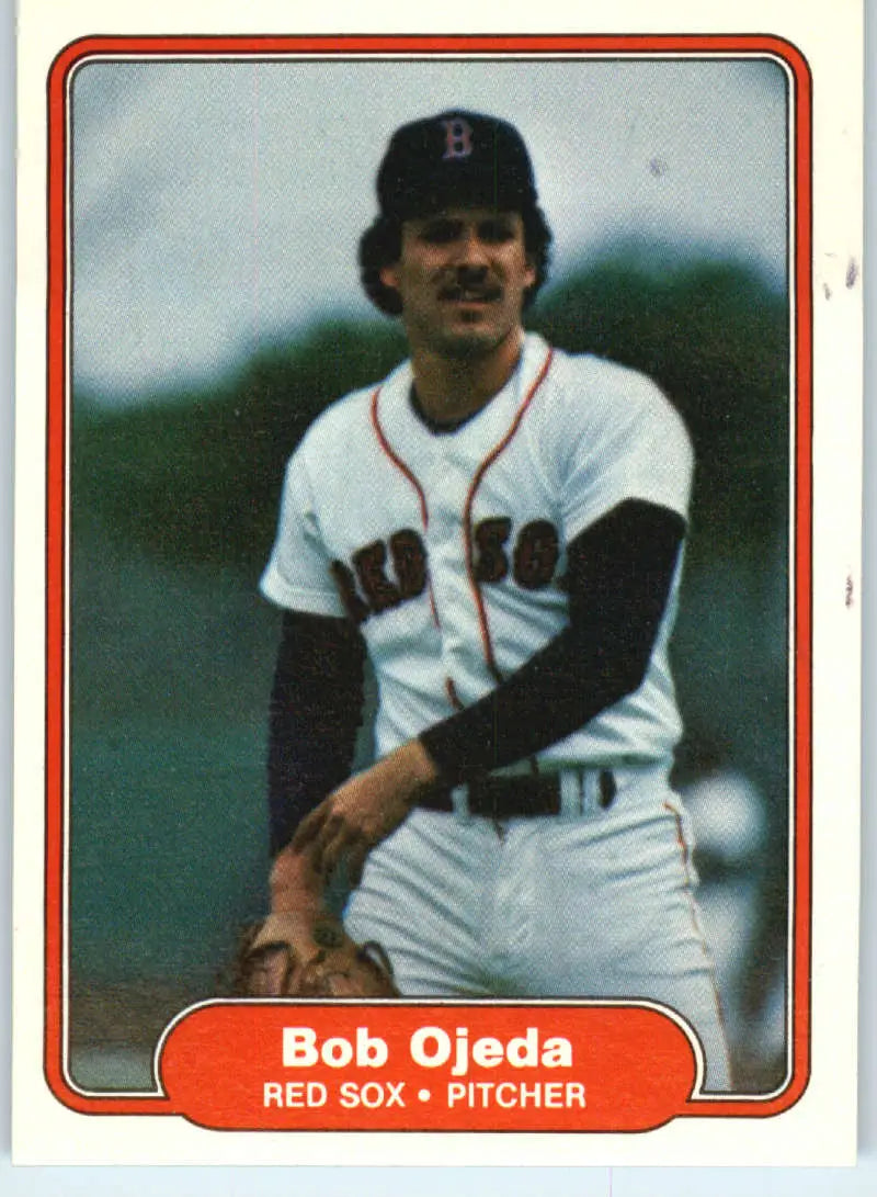 1982 Fleer #301 Bob Ojeda EX Excellent RC Rookie Boston Red Sox Baseball Card - Baseball Card Single