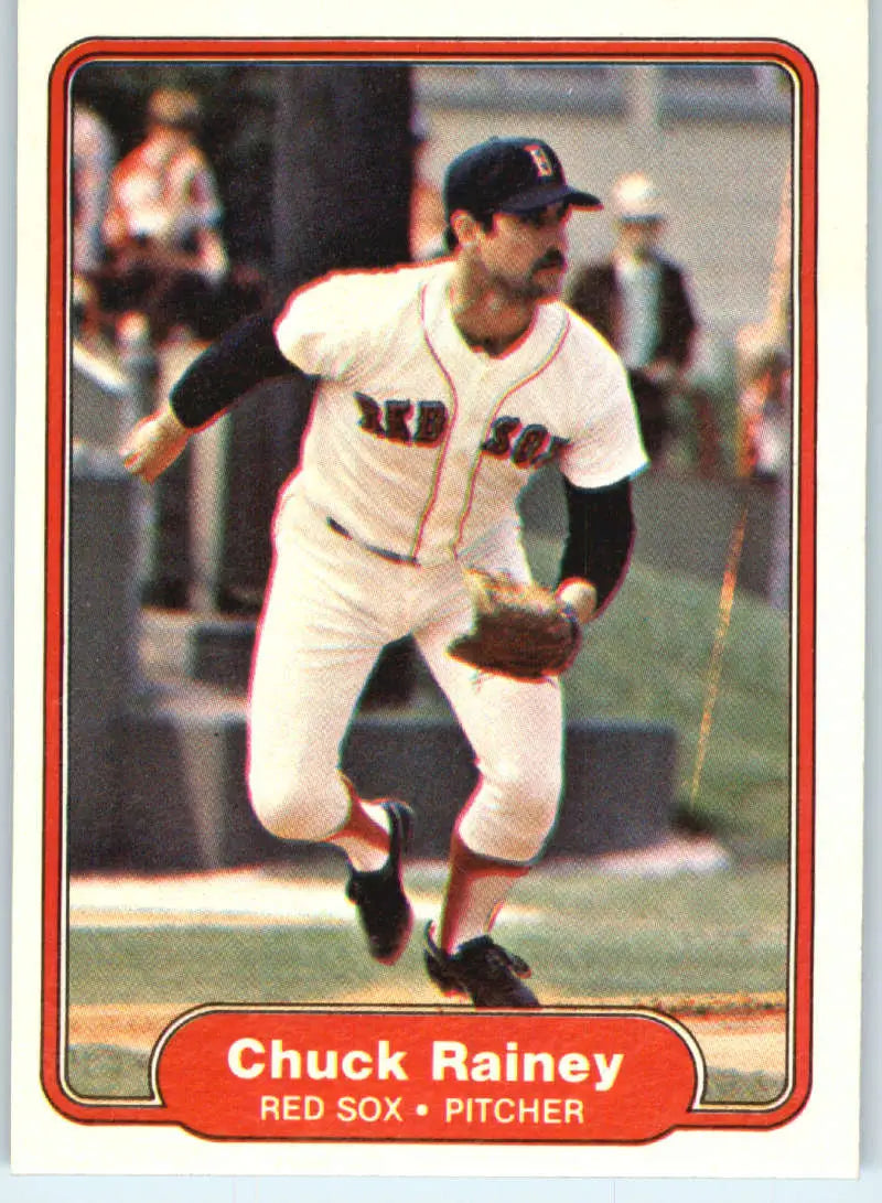 1982 Fleer #303 Chuck Rainey EX Excellent Boston Red Sox Baseball Card - Baseball Card Single