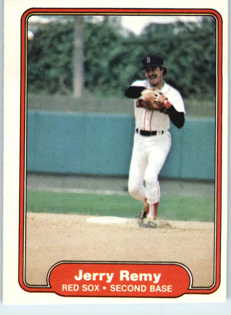 1982 Fleer #304 Jerry Remy EX Excellent Boston Red Sox Baseball Card - Baseball Card Single