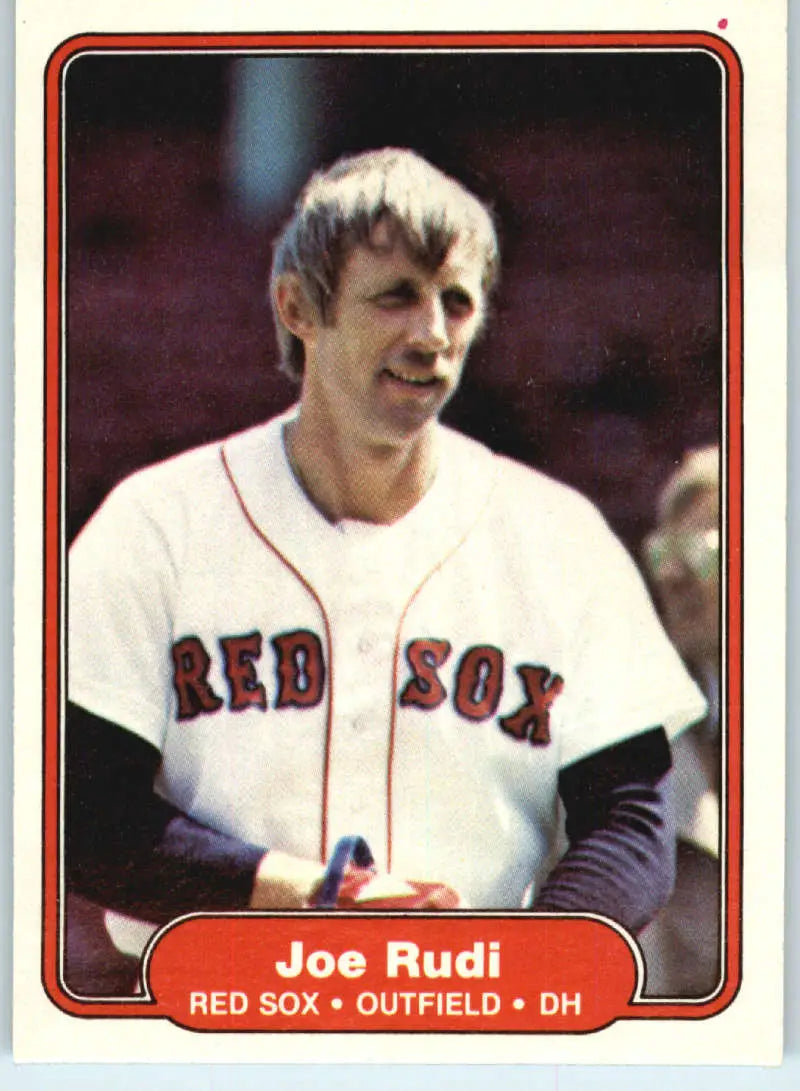1982 Fleer #306 Joe Rudi EX Excellent Boston Red Sox Baseball Card - Baseball Card Single