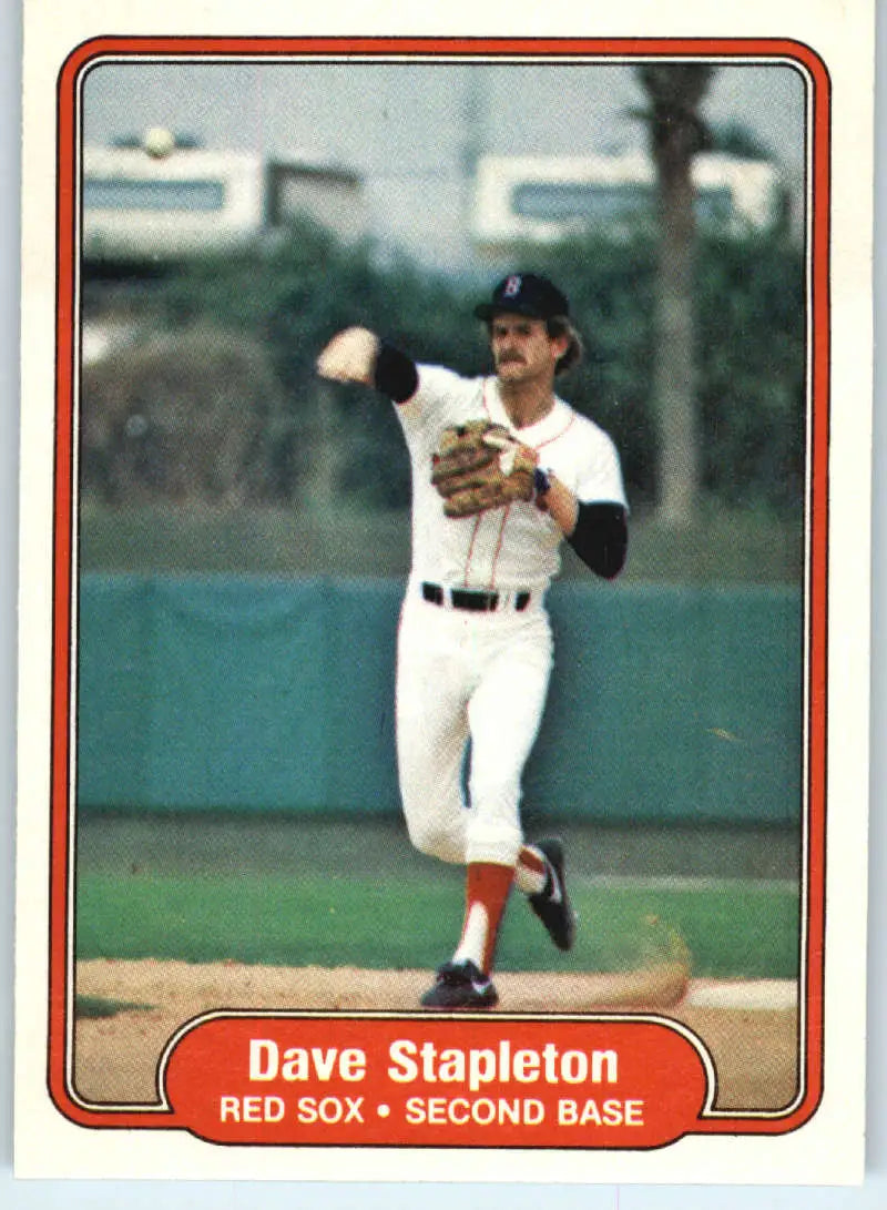 1982 Fleer #308 Dave Stapleton EX Excellent Boston Red Sox Baseball Card - Baseball Card Single