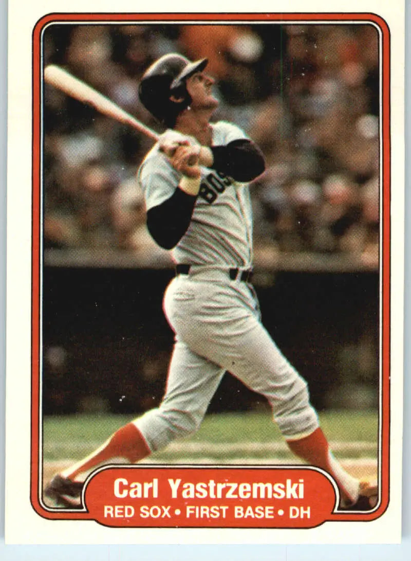 1982 Fleer #312 Carl Yastrzemski EX Excellent Boston Red Sox Baseball Card - Baseball Card Single