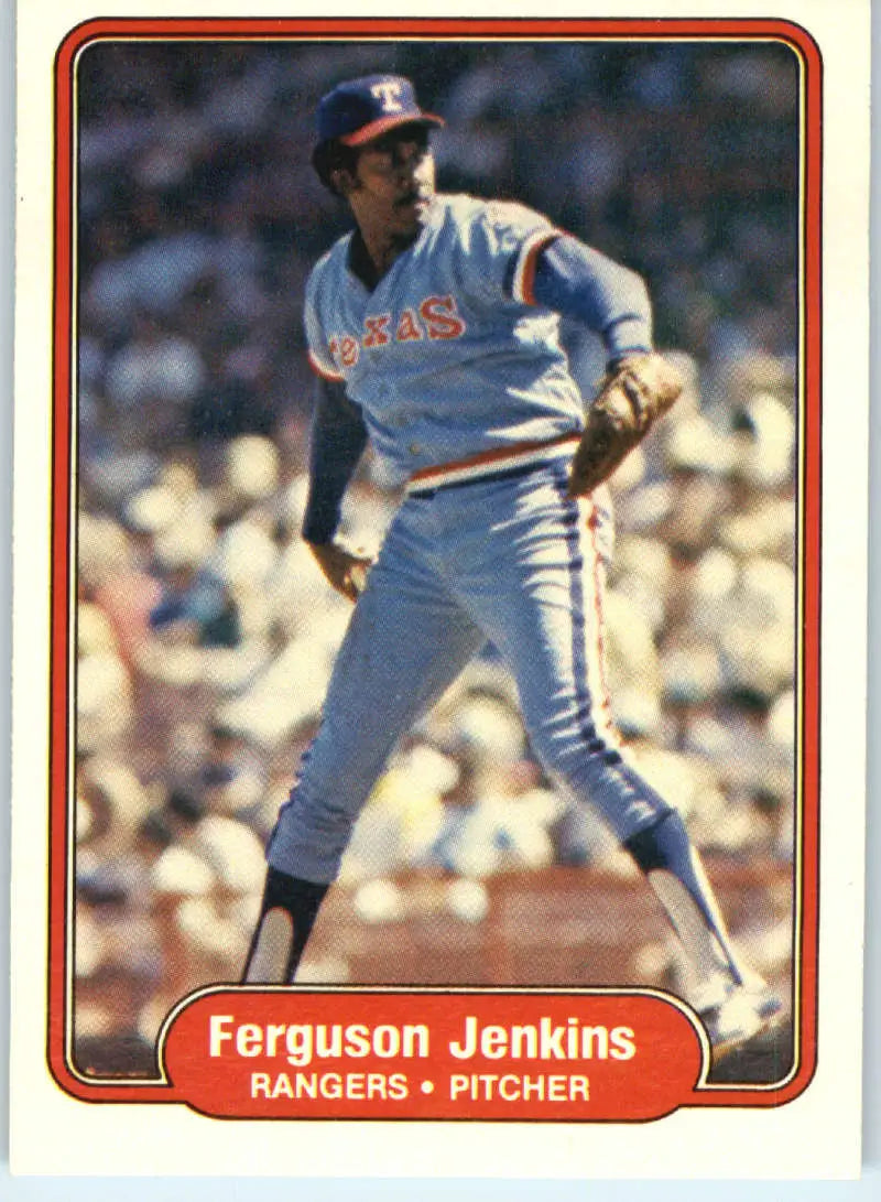 1982 Fleer #320 Fergie Jenkins EX Excellent Texas Rangers Baseball Card - Baseball Card Single