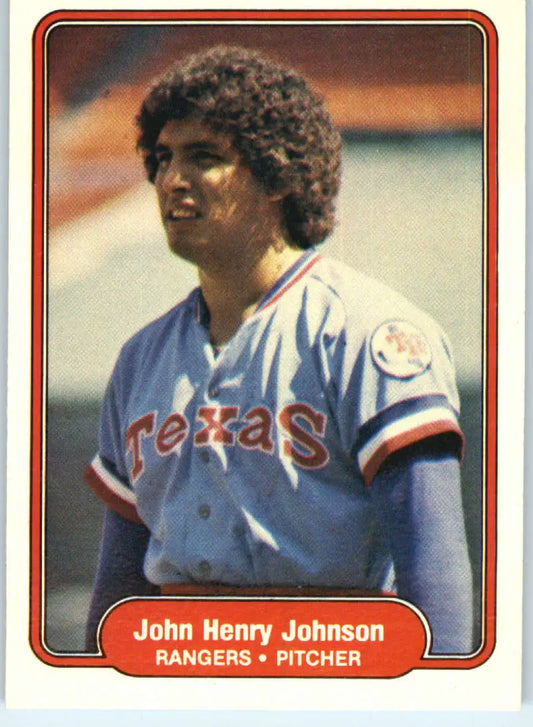 1982 Fleer #321 John Henry Johnson EX Excellent Texas Rangers Baseball Card - Baseball Card Single