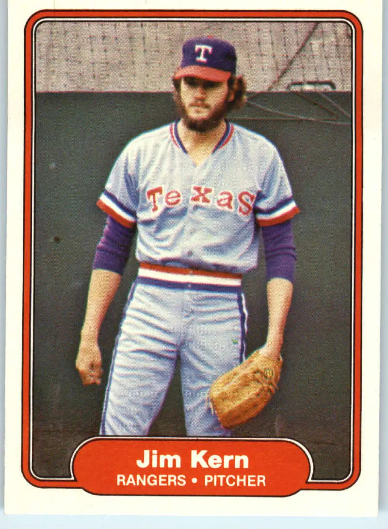 1982 Fleer #322 Jim Kern EX Excellent Texas Rangers Baseball Card - Baseball Card Single