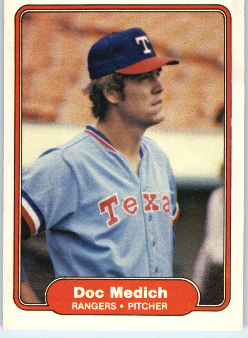 1982 Fleer #324 Doc Medich EX Excellent Texas Rangers Baseball Card - Baseball Card Single
