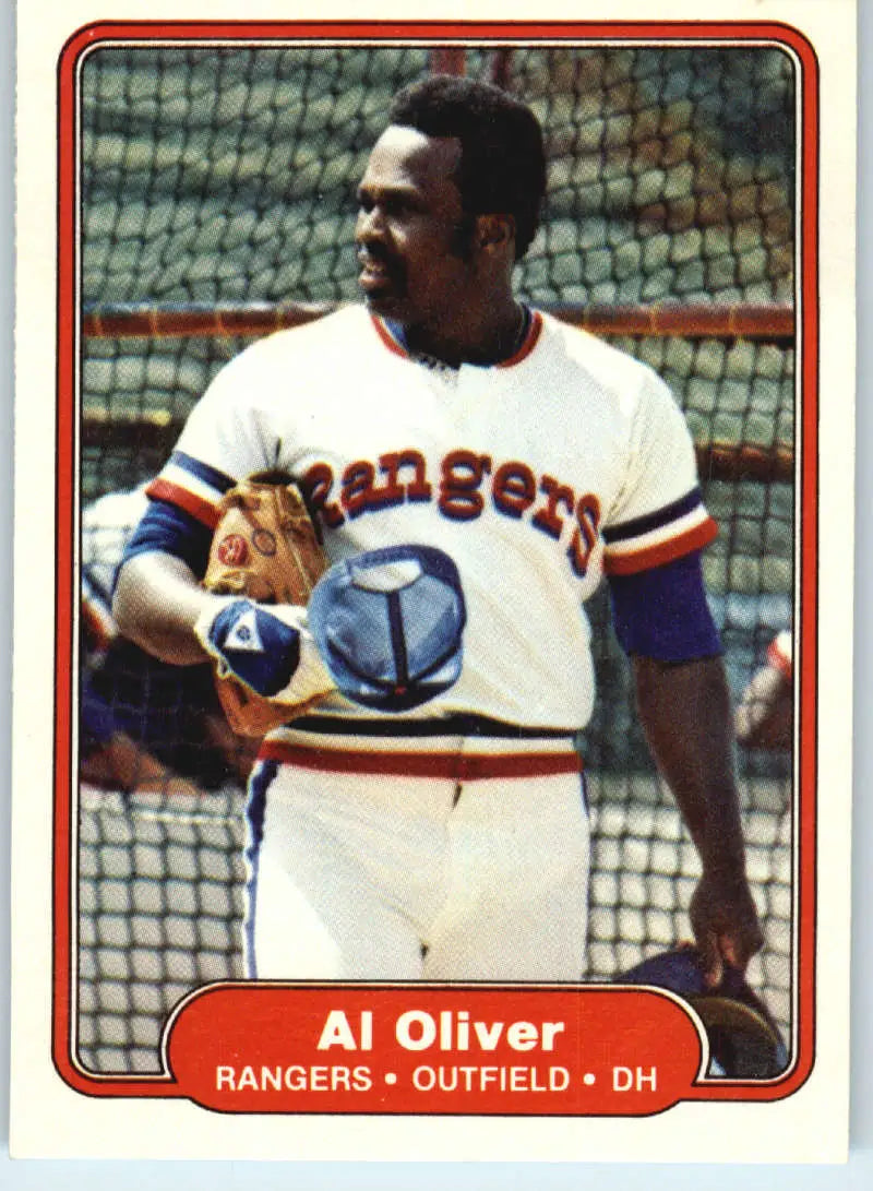 1982 Fleer #326 Al Oliver EX Excellent Texas Rangers Baseball Card - Baseball Card Single