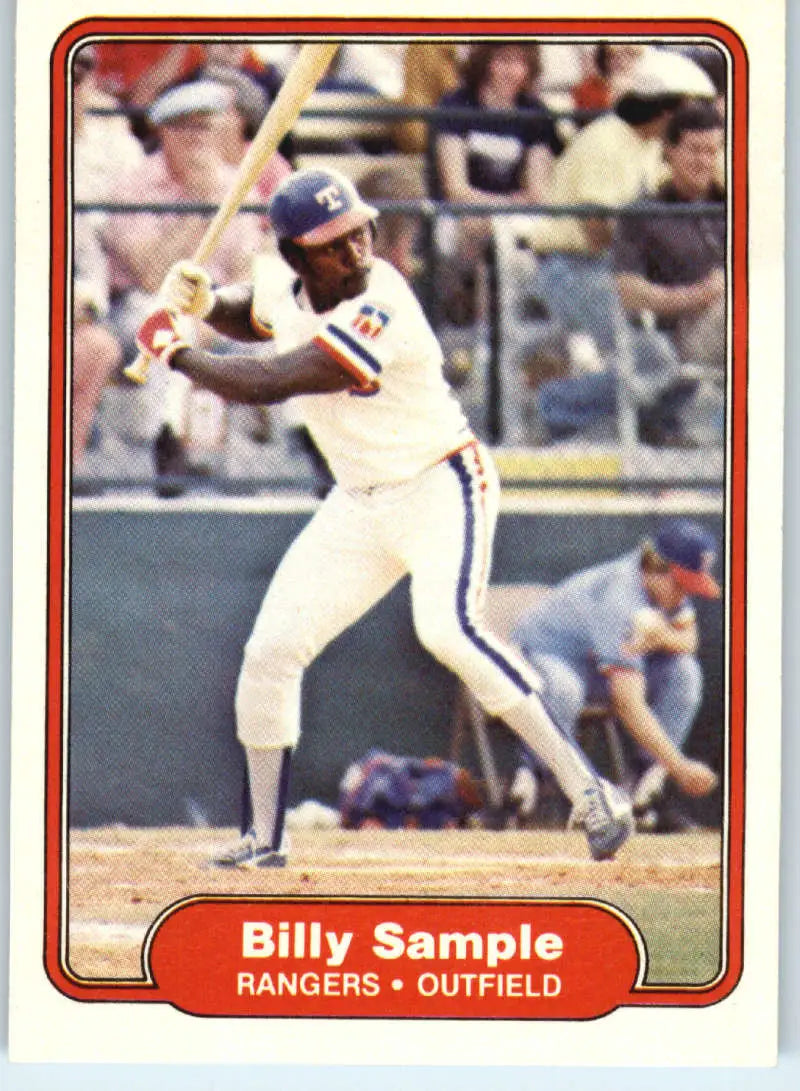1982 Fleer #330 Billy Sample EX Excellent Texas Rangers Baseball Card - Baseball Card Single