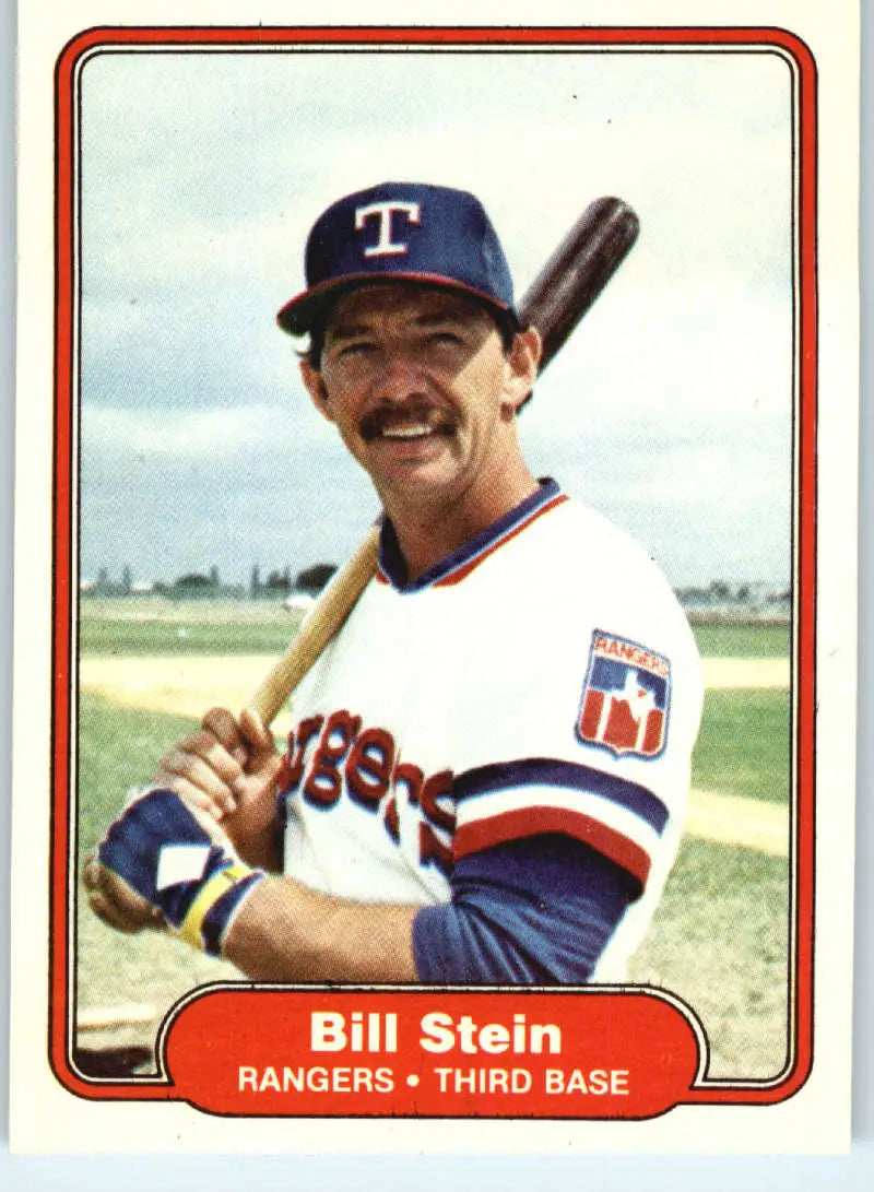 1982 Fleer #331 Bill Stein EX Excellent Texas Rangers Baseball Card - Baseball Card Single
