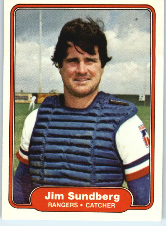 1982 Fleer #332 Jim Sundberg EX Excellent Texas Rangers Baseball Card - Baseball Card Single