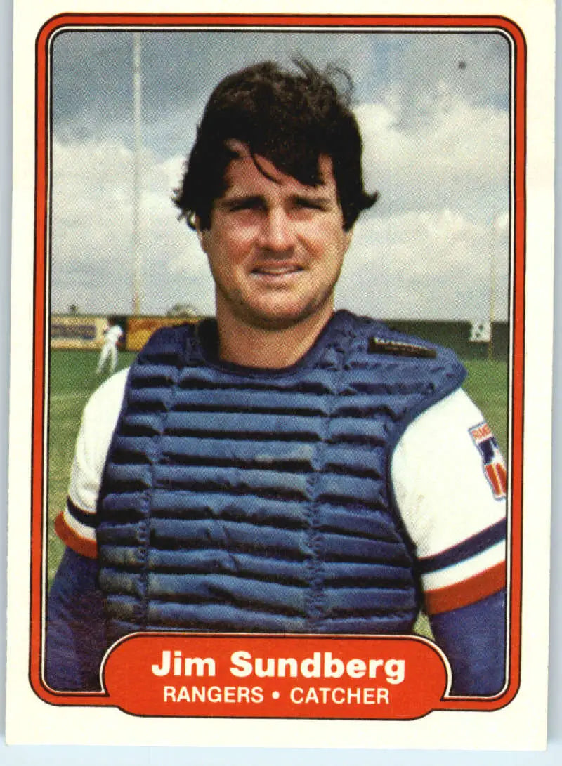 1982 Fleer #332 Jim Sundberg EX Excellent Texas Rangers Baseball Card - Baseball Card Single