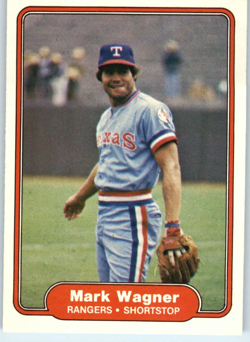 1982 Fleer #333 Mark Wagner EX Excellent Texas Rangers Baseball Card - Baseball Card Single