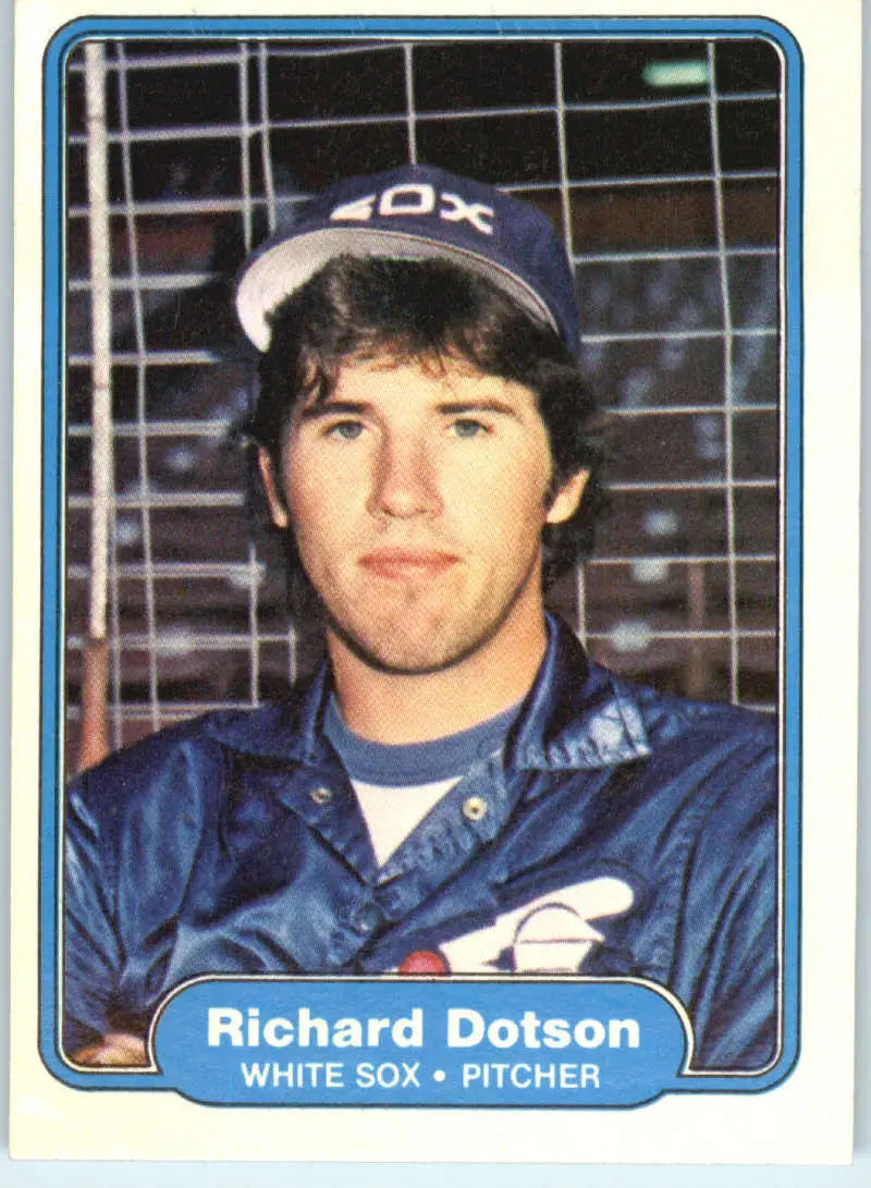 1982 Fleer #340 Richard Dotson EX Excellent Chicago White Sox Baseball Card - Baseball Card Single