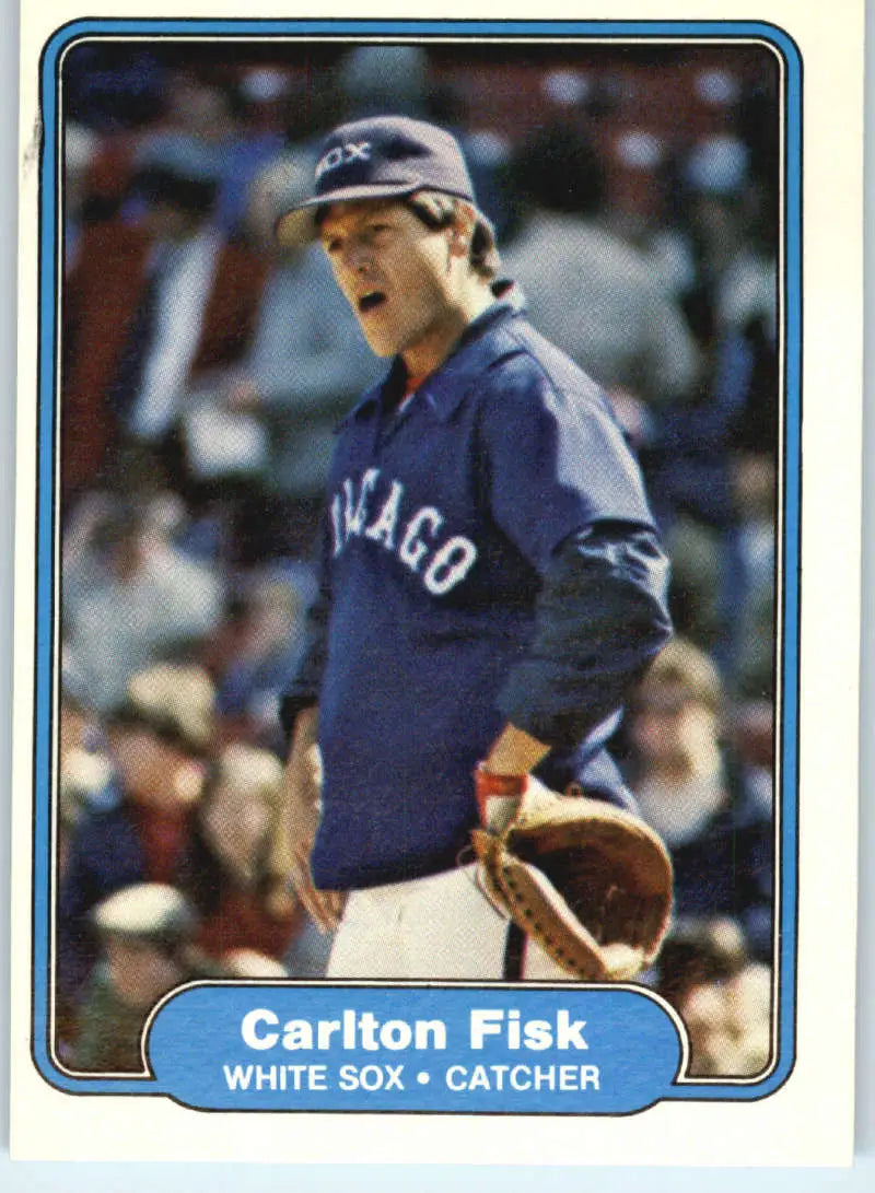 1982 Fleer #343 Carlton Fisk EX Excellent Chicago White Sox Baseball Card - Baseball Card Single