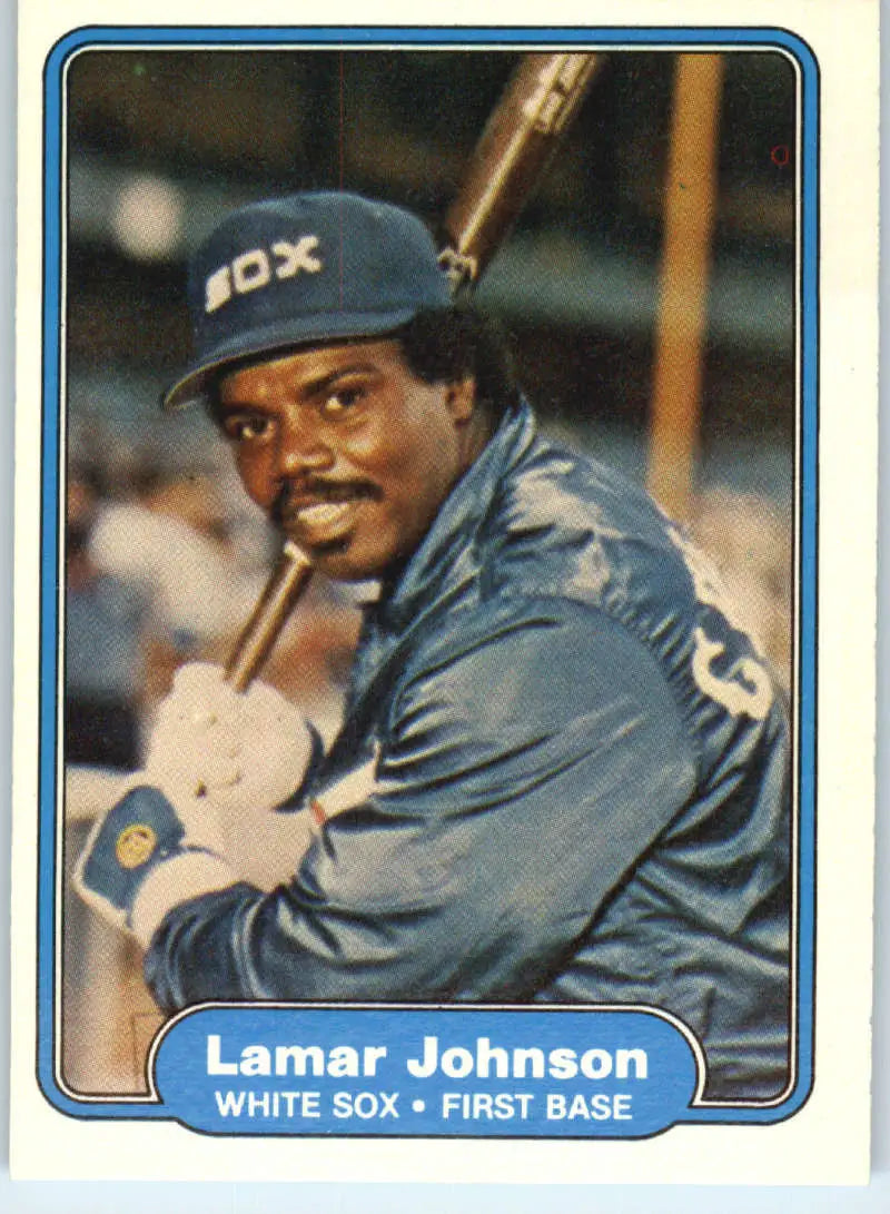 1982 Fleer #346 Lamar Johnson EX Excellent Chicago White Sox Baseball Card - Baseball Card Single