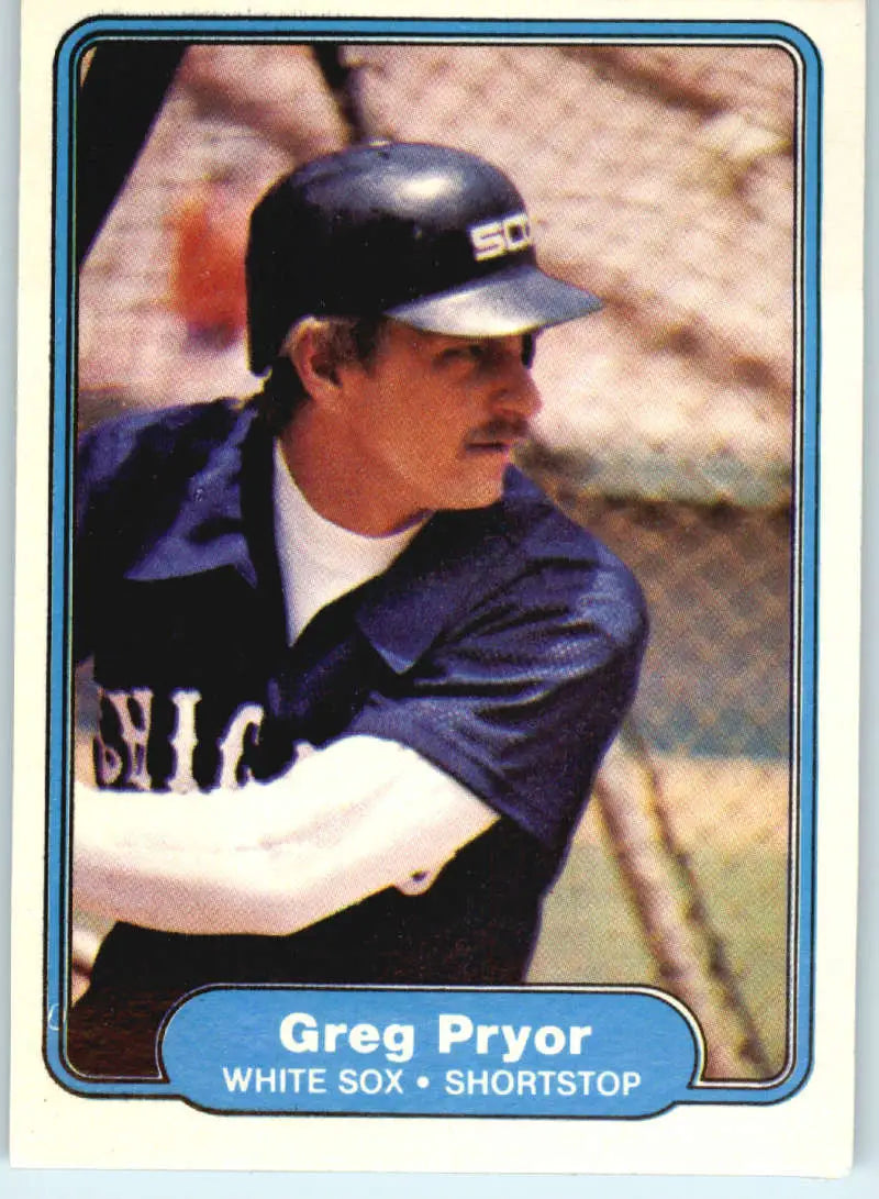 1982 Fleer #356 Greg Pryor EX Excellent Chicago White Sox Baseball Card - Baseball Card Single