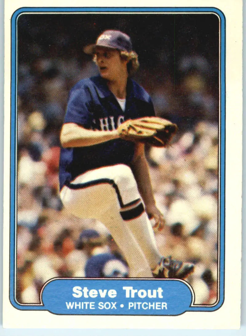 1982 Fleer #358 Steve Trout EX Excellent Chicago White Sox Baseball Card - Baseball Card Single