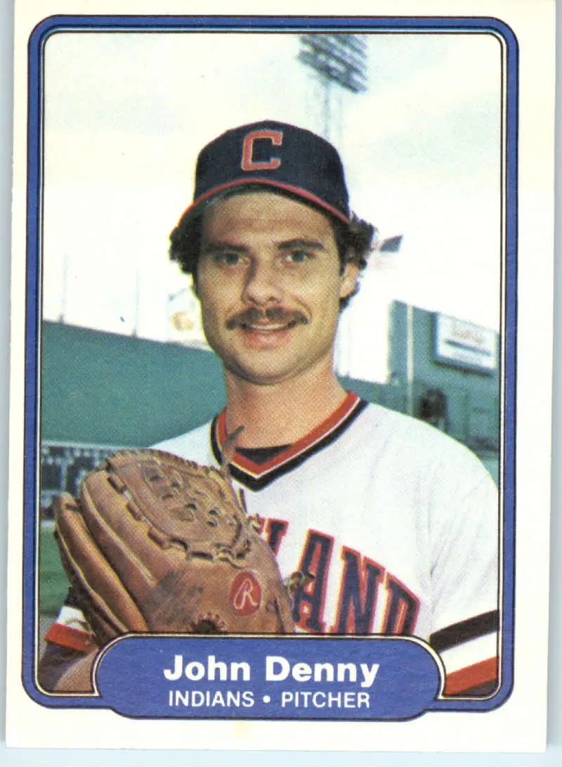 1982 Fleer #363 John Denny EX Excellent Cleveland Indians Baseball Card - Baseball Card Single