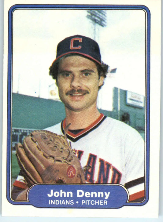 1982 Fleer #363 John Denny EX Excellent Cleveland Indians Baseball Card - Baseball Card Single