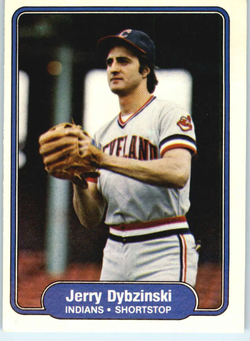 1982 Fleer #366 Jerry Dybzinski EX Excellent Cleveland Indians Baseball Card - Baseball Card Single