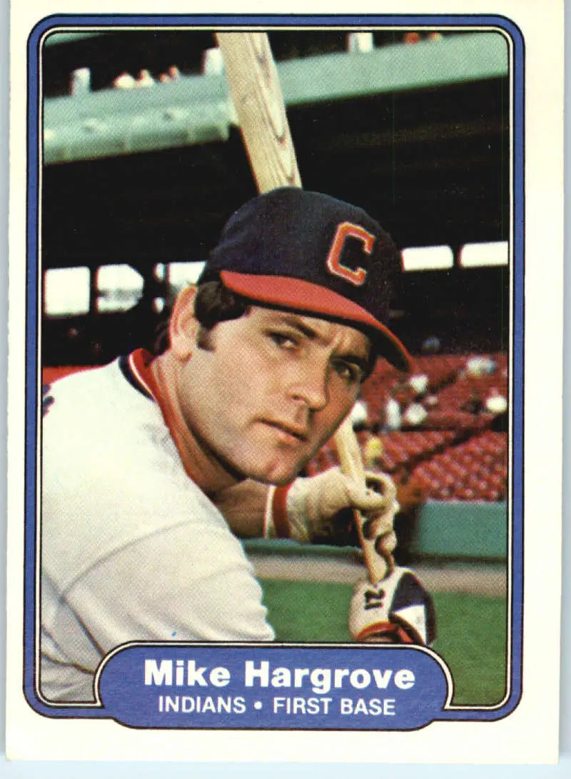 1982 Fleer #368 Mike Hargrove EX Excellent Cleveland Indians Baseball Card - Baseball Card Single