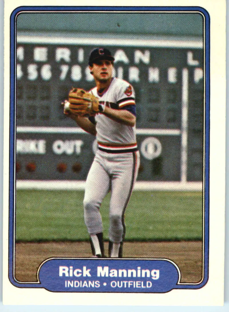 1982 Fleer #374 Rick Manning EX Excellent Cleveland Indians Baseball Card - Baseball Card Single