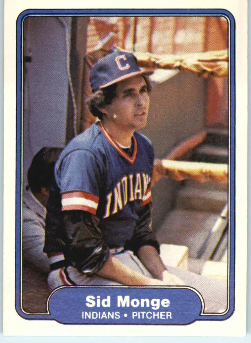1982 Fleer #375 Sid Monge EX Excellent Cleveland Indians Baseball Card - Baseball Card Single