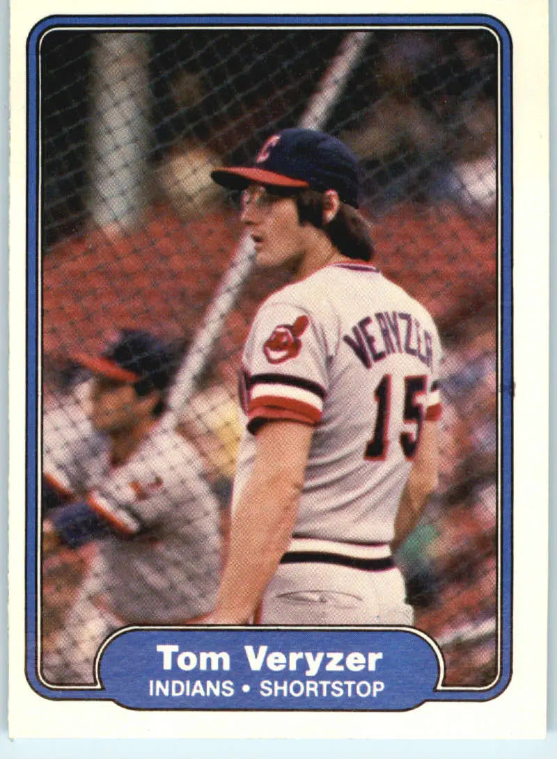 1982 Fleer #381 Tom Veryzer EX Excellent Cleveland Indians Baseball Card - Baseball Card Single