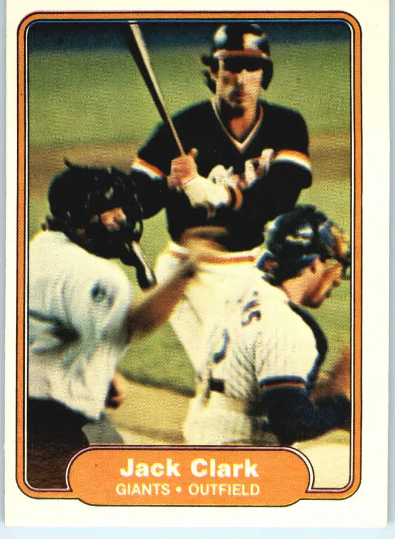 1982 Fleer #387 Jack Clark EX Excellent San Francisco Giants Baseball Card - Baseball Card Single