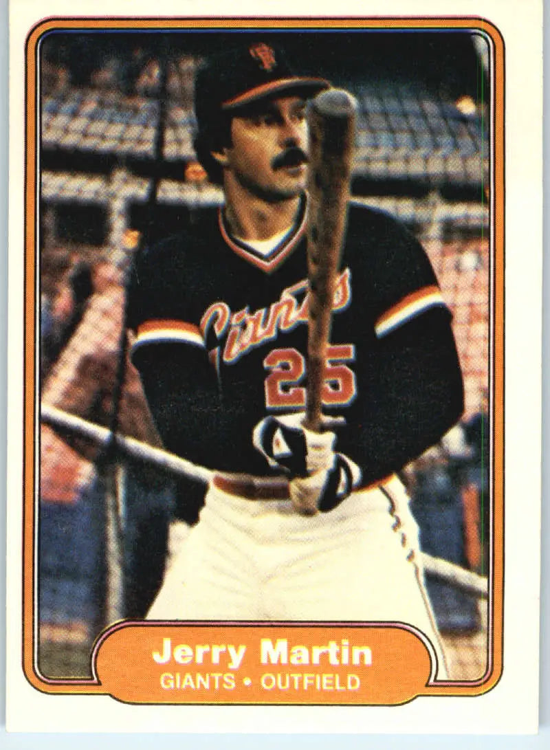 1982 Fleer #394 Jerry Martin EX Excellent San Francisco Giants Baseball Card - Baseball Card Single