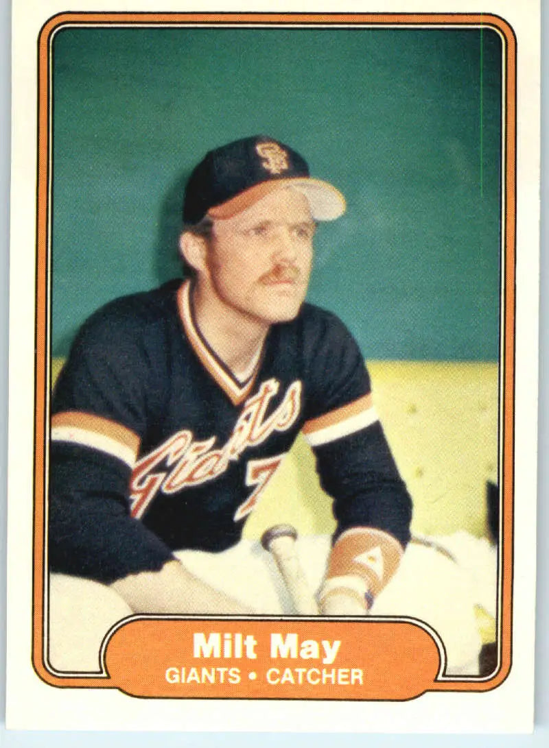 1982 Fleer #395 Milt May EX Excellent San Francisco Giants Baseball Card - Baseball Card Single