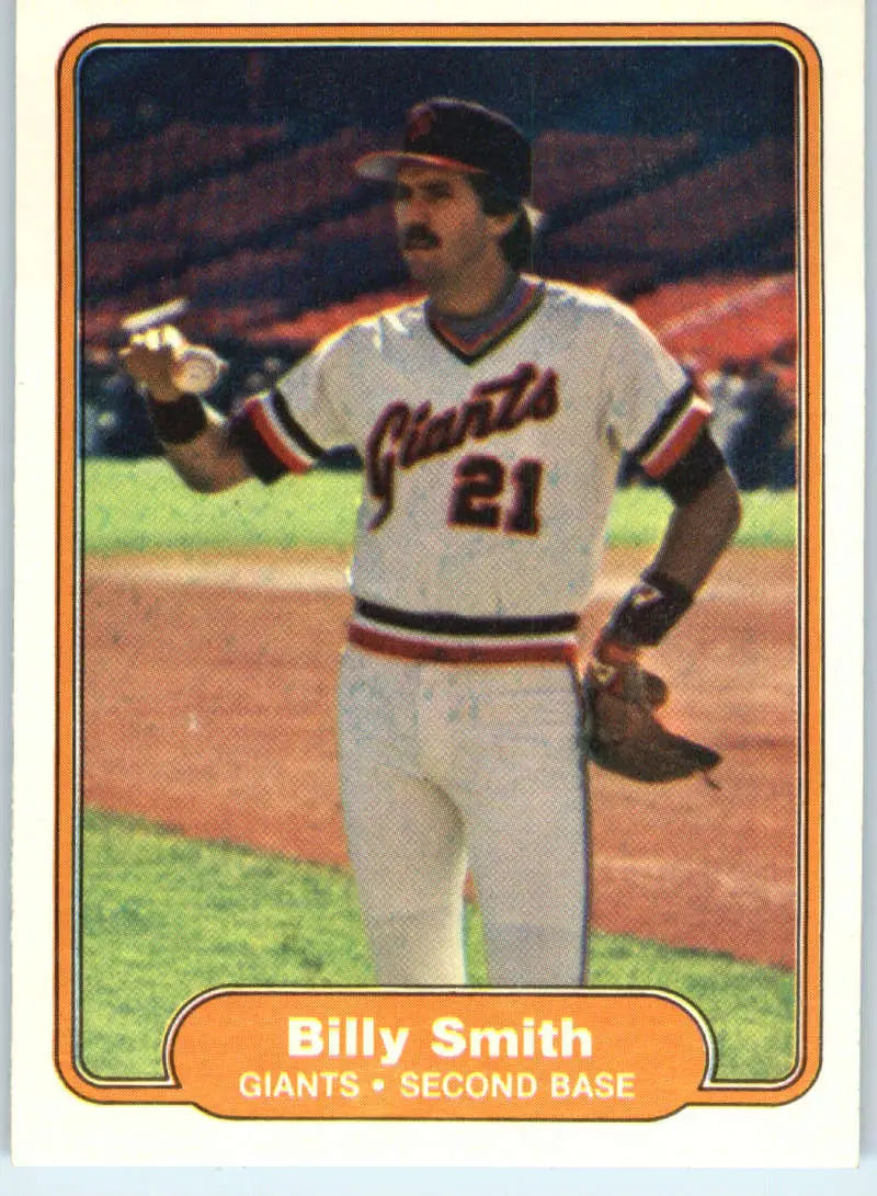 1982 Fleer #400 Billy Smith EX Excellent San Francisco Giants Baseball Card - Baseball Card Single