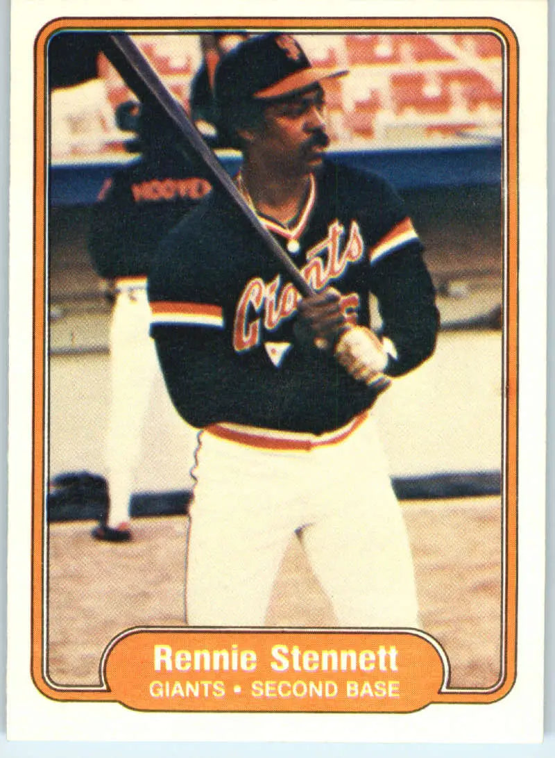 1982 Fleer #401 Rennie Stennett EX Excellent San Francisco Giants Baseball Card - Baseball Card Single