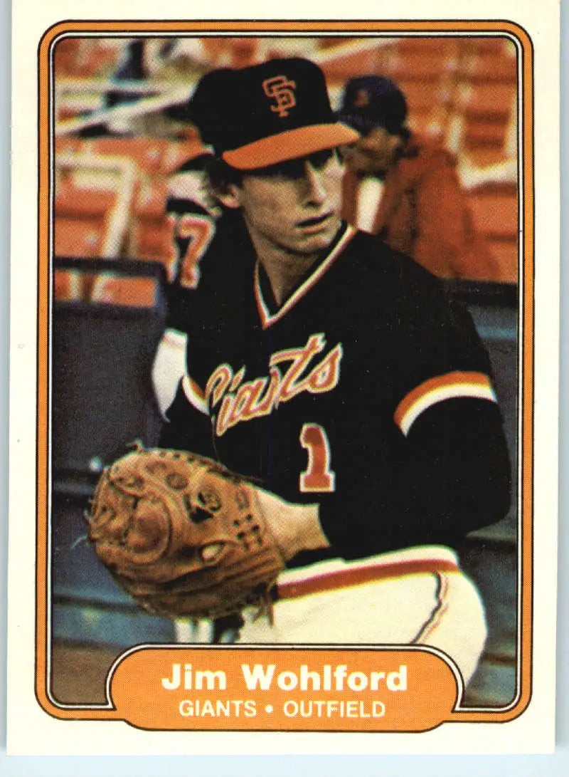 1982 Fleer #403 Jim Wohlford EX Excellent San Francisco Giants Baseball Card - Baseball Card Single
