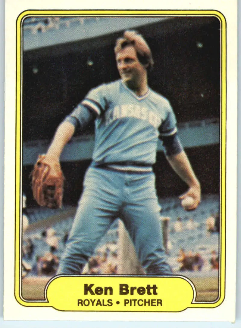 1982 Fleer #406 Ken Brett EX Excellent Kansas City Royals Baseball Card - Baseball Card Single