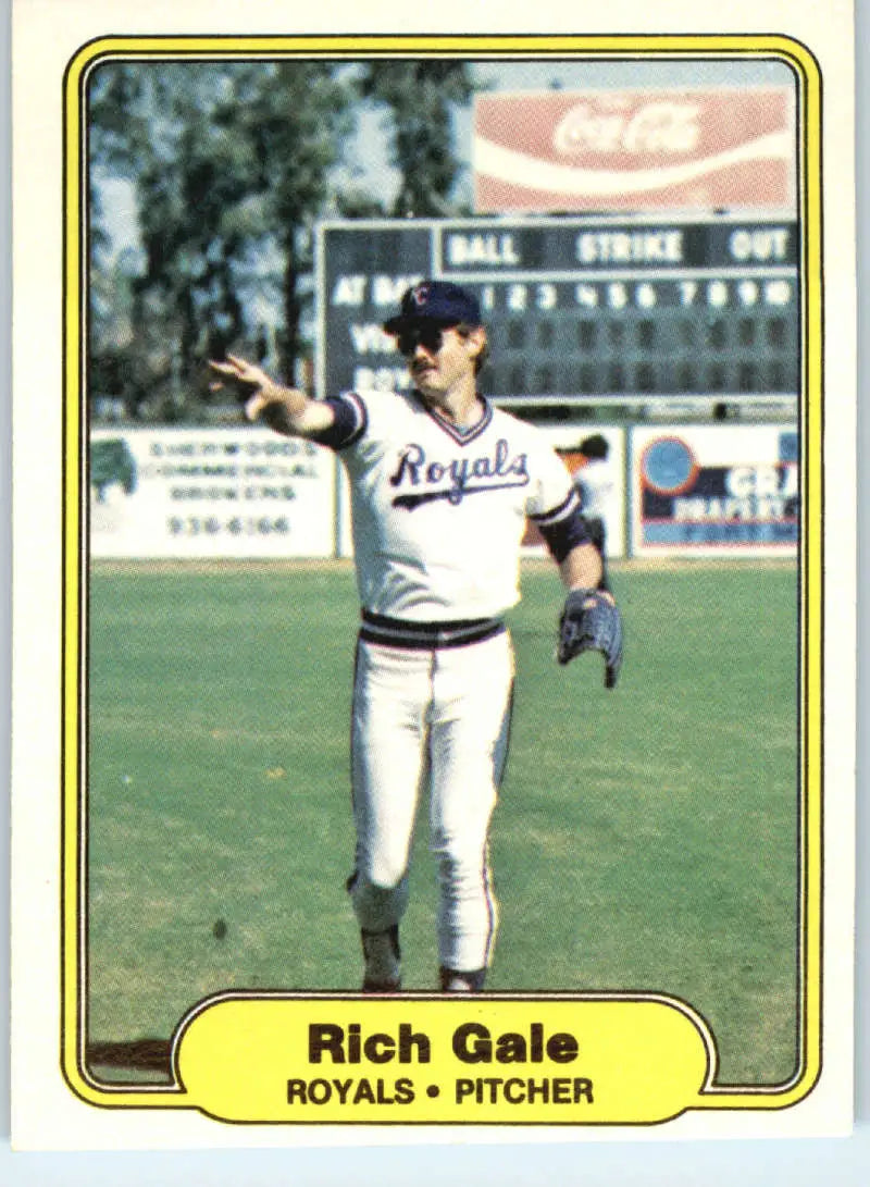 1982 Fleer #408 Rich Gale EX Excellent Kansas City Royals Baseball Card - Baseball Card Single