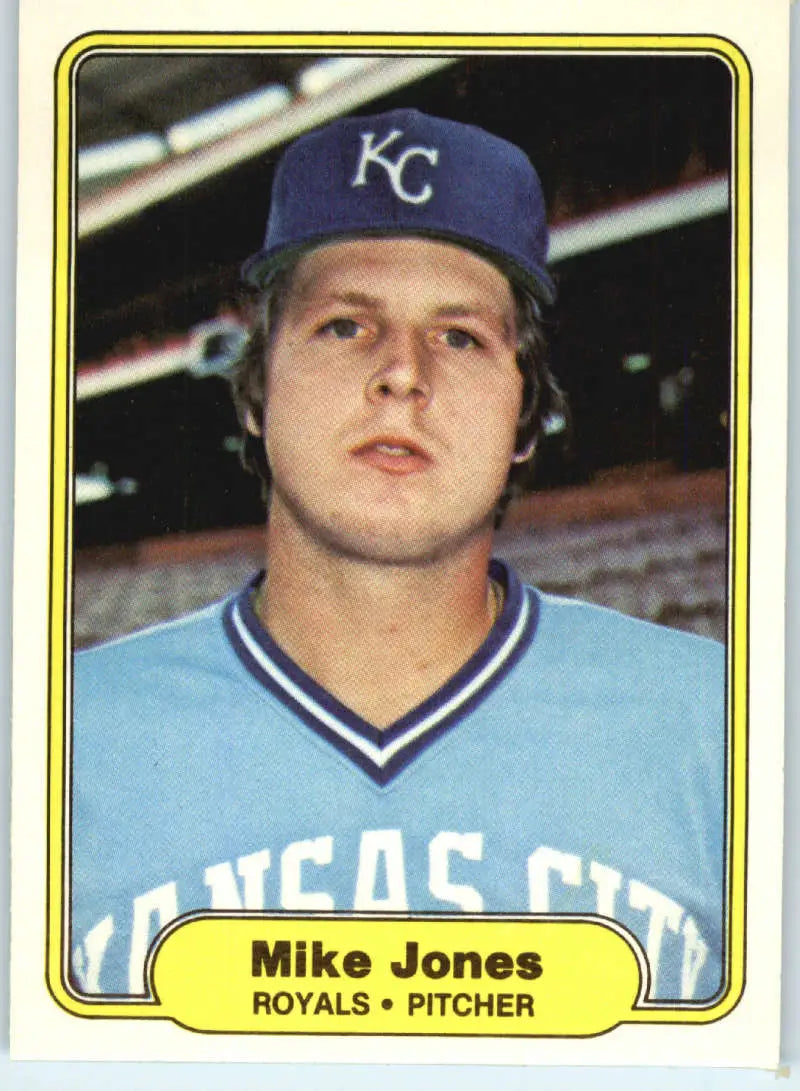 1982 Fleer #412 Mike Jones EX Excellent Kansas City Royals Baseball Card - Baseball Card Single