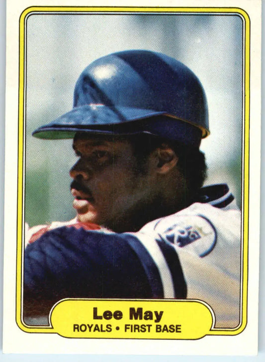 1982 Fleer #415 Lee May EX Excellent Kansas City Royals Baseball Card - Baseball Card Single