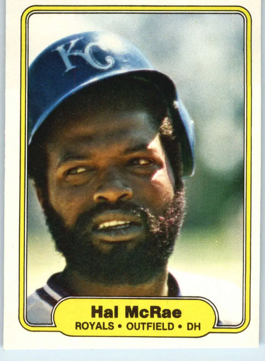 1982 Fleer #416 Hal McRae EX Excellent Kansas City Royals Baseball Card - Baseball Card Single