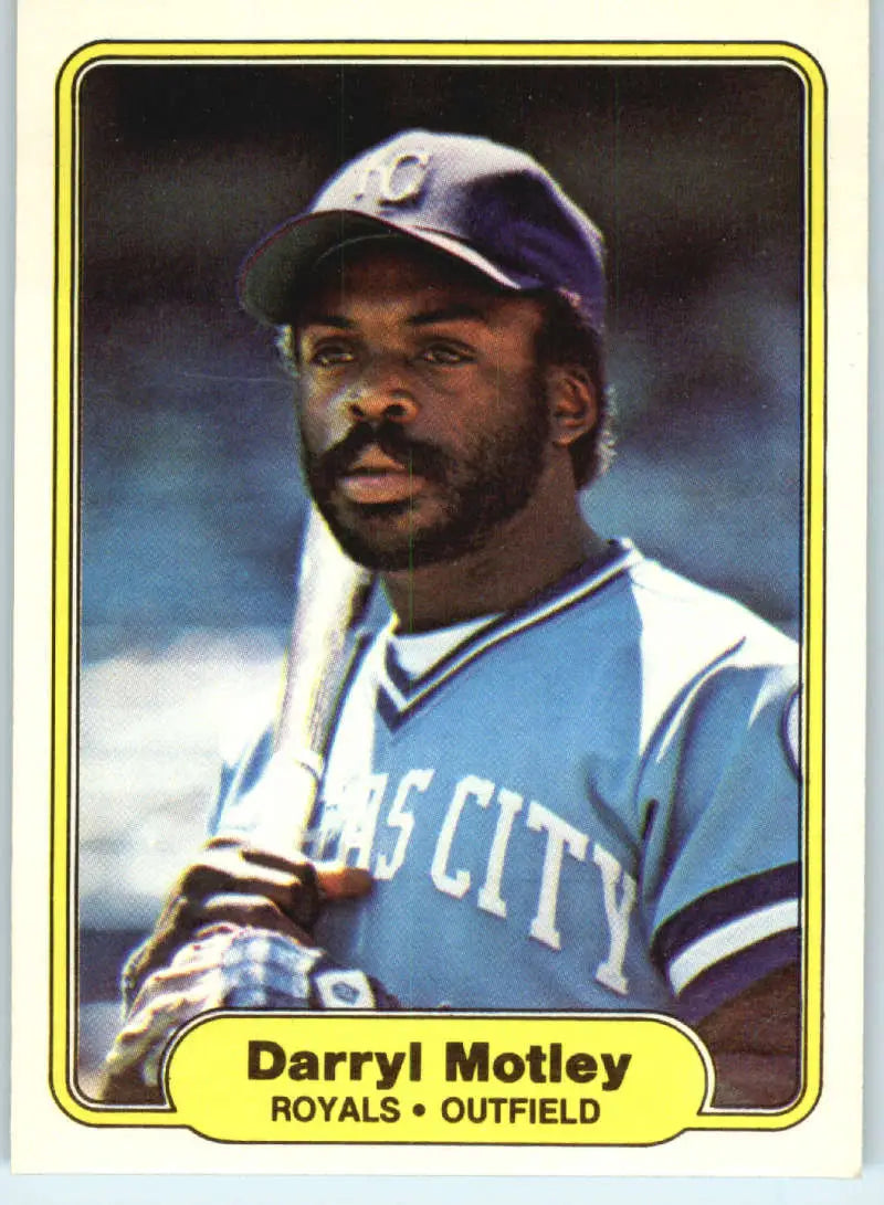 1982 Fleer #417 Darryl Motley EX Excellent RC Rookie Kansas City Royals Baseball Card - Baseball Card Single