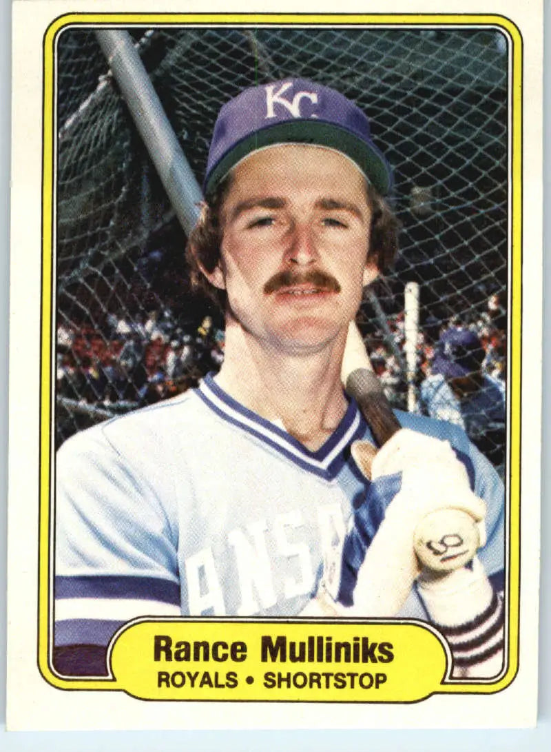 1982 Fleer #418 Rance Mulliniks EX Excellent Kansas City Royals Baseball Card - Baseball Card Single