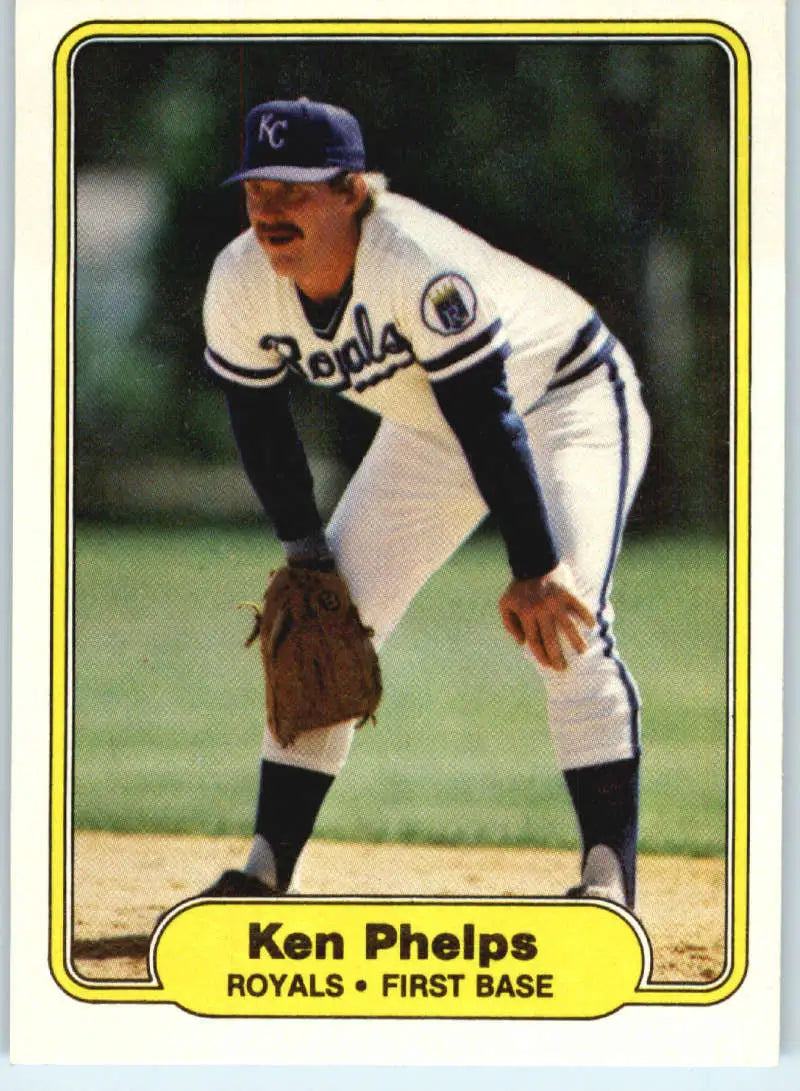 1982 Fleer #420 Ken Phelps EX Excellent Kansas City Royals Baseball Card - Baseball Card Single