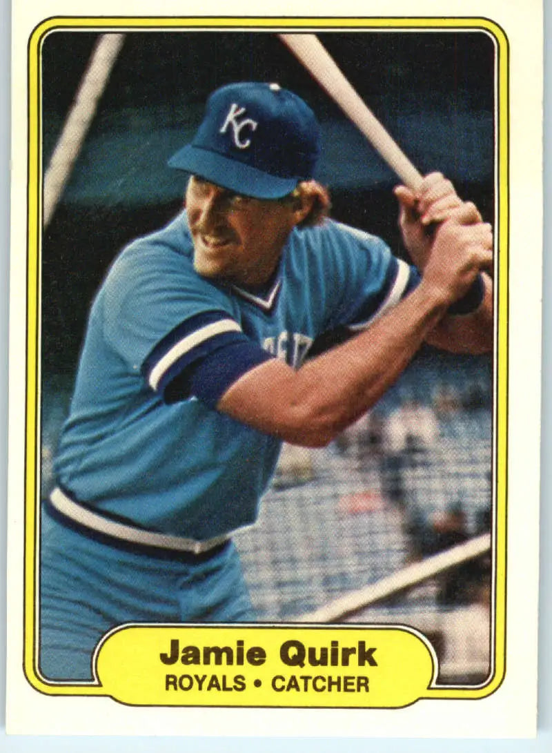 1982 Fleer #421 Jamie Quirk EX Excellent Kansas City Royals Baseball Card - Baseball Card Single
